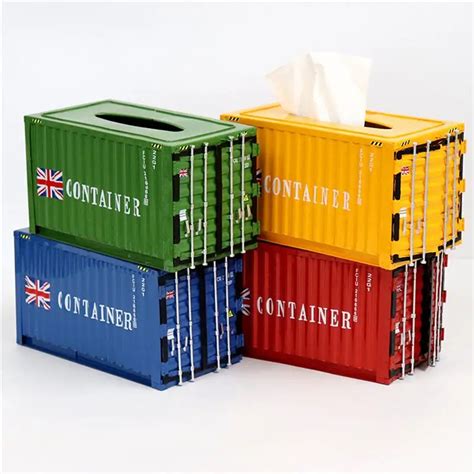 metal shipping container tissue box|unique tissue boxes.